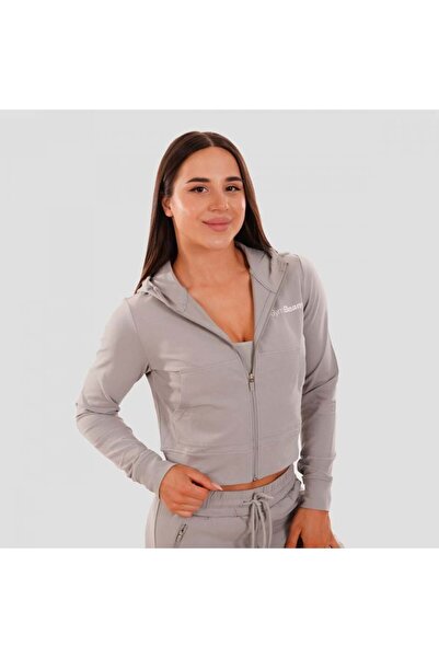 GymBeam Hanorac cu fermoar TRN pentru femei, gri