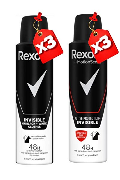 Rexona Deodorant spray 150ml pentru bărbați Protecție activă invizibilă x3 + ...