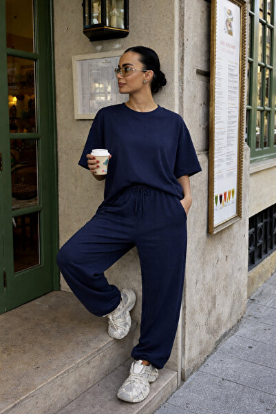 BayBayan Women's Short Sleeve Combed Cotton Summer Top and Bottom Set