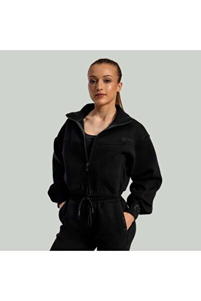 GymBeam Jachetă Lunar cu fermoar pentru femei, neagră - STRIX