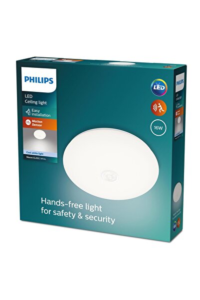 Philips Mauve Hareket Sensörlü Yuvarlak Tavan Lambası 16W 4000K Gün Işığı