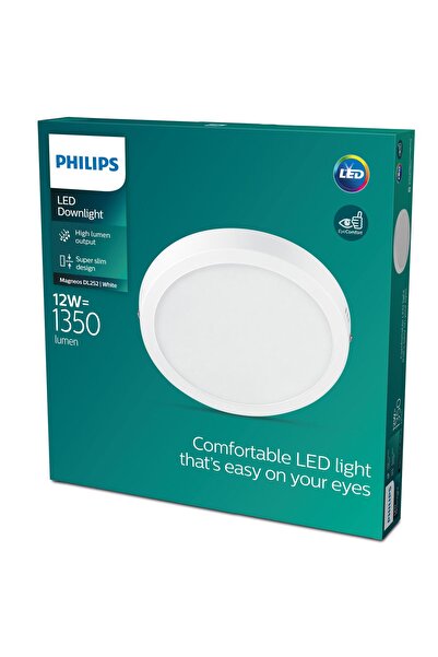 Philips Magneos Yuvarlak Tavan Lambası 12W 1350 Lumen 4000K Gün Işığı (21 cm)