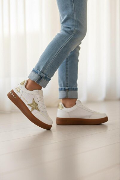 Oksit Pantofi sport confortabili pentru fete, cu detaliu stea strălucitoare G...