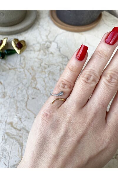 GOX خاتم مفصل الإبهام على شكل ثعبان مرصع بالأحجار