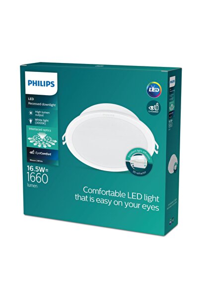 Philips Meson Tavan Gömme Spot 16.5W 1660 Lumen 3000K Sarı Işık (150mm delikl...