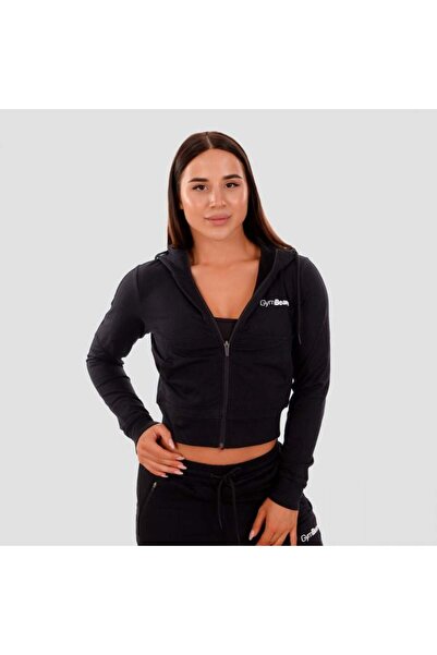 GymBeam Hanorac cu fermoar TRN pentru femei, negru