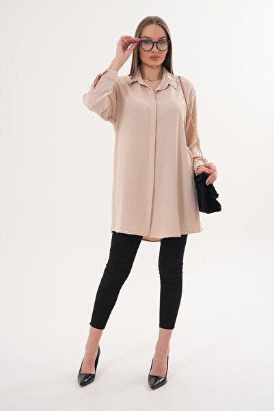 ŞİMAL Women's Hidden Button Detailed Ayrobin Tunic - 260184