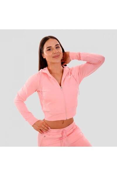 GymBeam Hanorac cu fermoar TRN pentru femei, roz