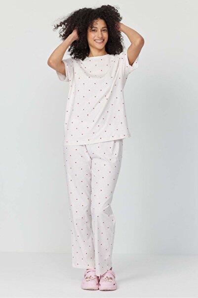 PAULMARK Set de pijamale cu model pentru damă