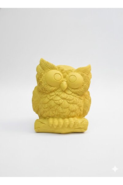 OEM Decorative yellow gypsum owl