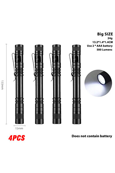 Choice Fixed Focus Long-4PCS 1-4PCS Mini Portable LED Pen Light Pocket Ultra ...