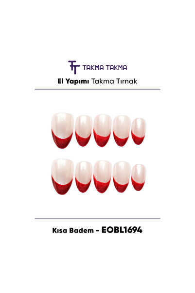 Takma Takma M Beden Kırmızı EOBL1694 Kısa Badem 10'lu Tekrar Kullanılabilir E...