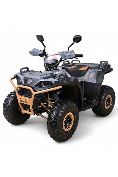 Asix Atv copii Grizzly 125cc, roti 8 inch, 3+1 viteze, culoare gri/maro