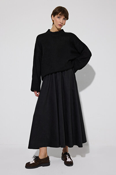 Touché Privé FUSTĂ DIN PIELE ÎMBRĂCĂTĂ CU TALIE ELASTICĂ