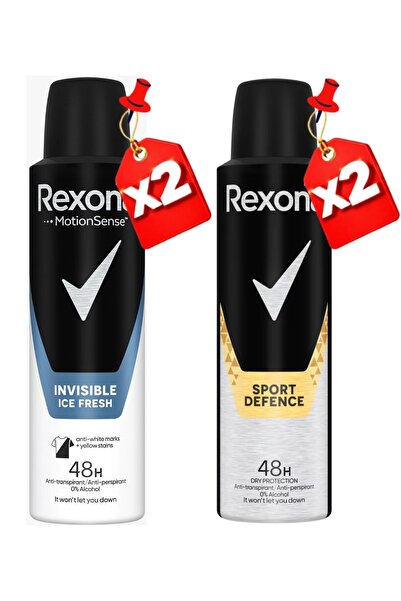 Rexona Deodorant spray Invisible Ice Fresh pentru bărbați 150 ml x2 + Sport D...