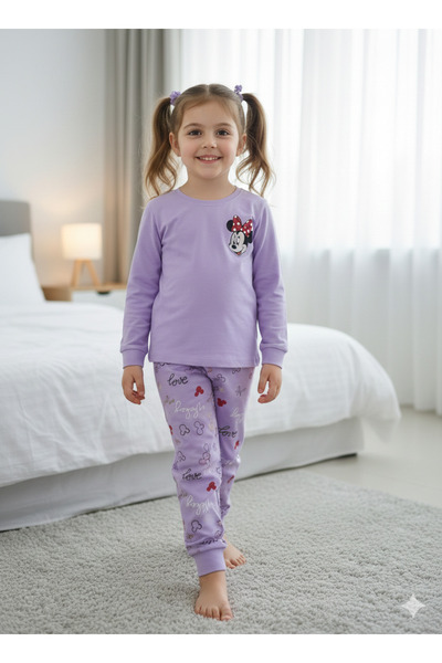 bbs fashion Girls' pajamas, long sleeves, 100% cotton, sizes (6-12)