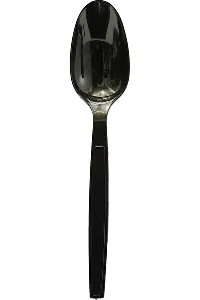 Ideal Pack Plastic Heavy Duty Black Spoon, Pack of 50pcs