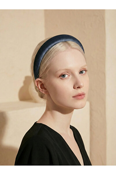 MegssStore Antrasit İnce Kadife Bombeli Taç