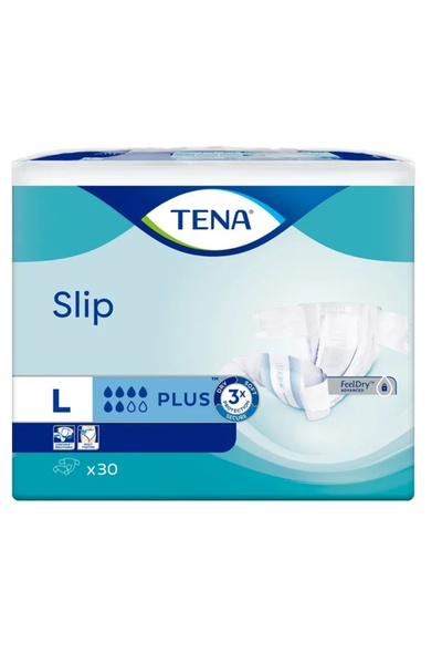 TENA Scutece pentru adulți Slip Plus L, 30 bucăți
