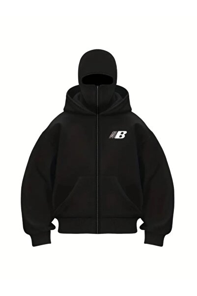 Flaubert Kar Maskeli Ninja erkek Sweatshirt Hırka 2iplik kalın polar