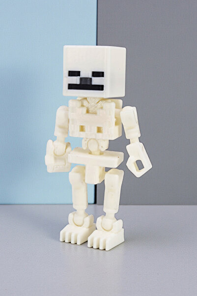 Hunga Minecraft - Skeleton Oynar Eklemli Figür - Özel Sergileme Standlı