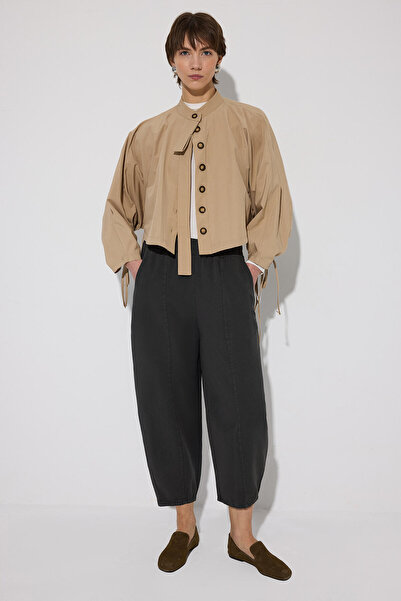 Touché Privé Gabardine Balloon Pants with Elastic Waist
