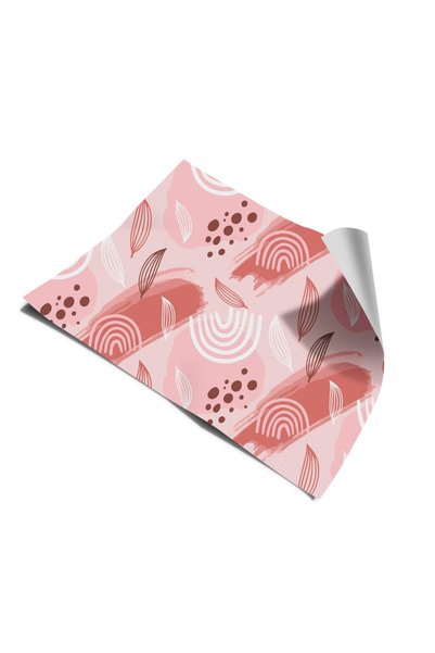 Bigaimaj Refrigerator and Dishwasher Door Self-Adhesive Foil Covering Boho Pink Pattern İbmb019