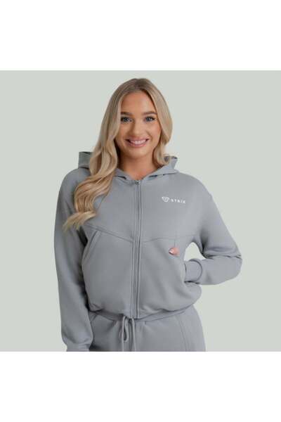 GymBeam Women‘s ZOA Zip-Up Smoke Hoodie - STRIX