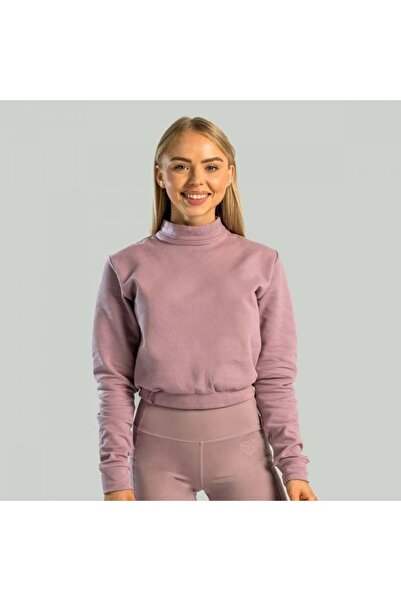 GymBeam Pulover Essential cu guler înalt pentru femei, culoare mov - STRIX