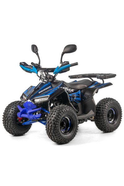 Asix Atv copii Muddy A2 110cc, roti 7 inch, 1+1 viteze, culoare negru/albastru