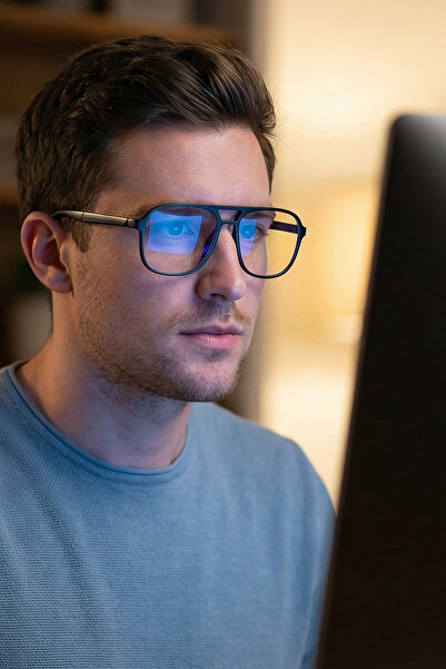 sun factory نظارات شاشة سوداء اللون للجنسين مع فلتر الضوء الأزرق 2009 C0101