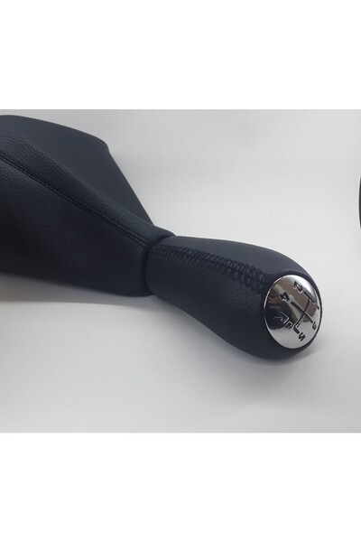 AutoAll Opr Laguna 2 Vites Körüğü ve Vites Topuzu (Siyah Deri & Siyah Dikiş)