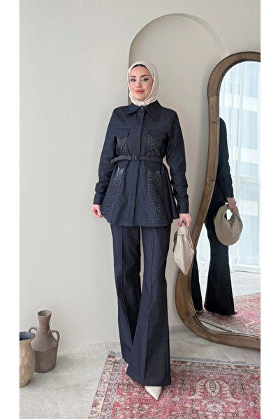 DEFNECE BUTİK Sena Stone Stone Kot Set