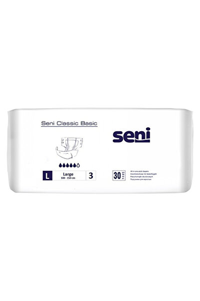 Seni Scutece pentru adulți Classic Basic L, 30 buc.