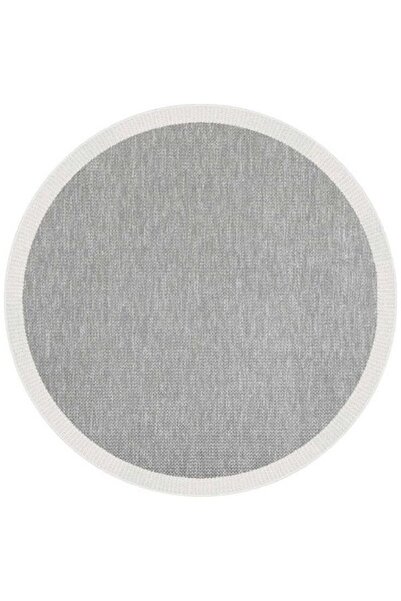 Halımax Agra SL02 Gri Hav Toz Vermez Kolay Temizlenen Yuvarlak Sisal Halı Ant...