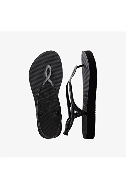 Katia&Bony Γυναικείες παντόφλες Havaianas Luna Flatform Μαύρες