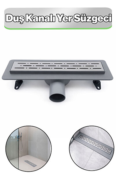 Badem10 Duş Kanalı 40 CM Paslanmaz Çelik Yer Süzgeci Modern Banyo Duş Gideri ...