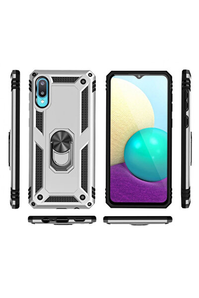 ZEMİRA HOME غطاء حماية سيليكون من نيو فيس لهاتف سامسونج جالاكسي A02 مع حلقة ص...