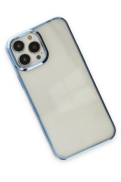 FREEDOM STOREE حافظة نيو فيس لهاتف ايفون 14 برو من السيليكون - أزرق سماوي