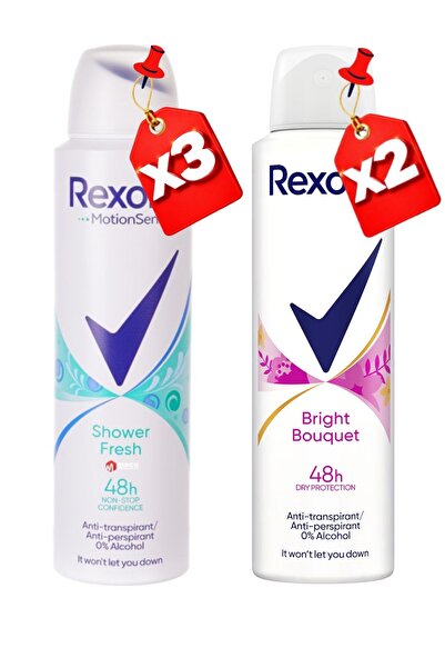 Rexona Deodorant spray pentru femei 150 ml Bright Bouquet x2 + Shower Fresh 1...