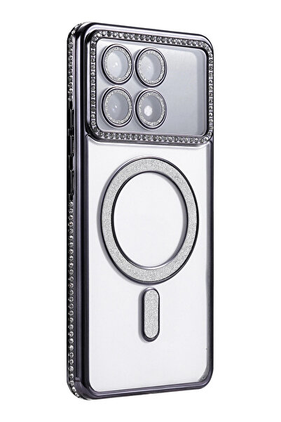 TBL DEKOR حافظة نيو فيس شاومي بوكو X6 برو جوكي سيملي مغناطيسية آمنة - أسود