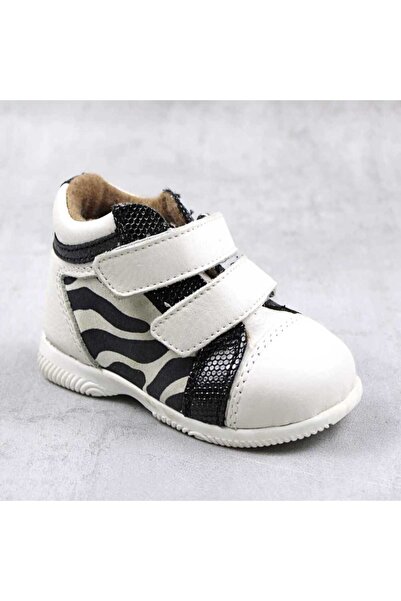 tino Children's sports boots, padded, made of natural leather 3237-WHITE/BLACK/Z