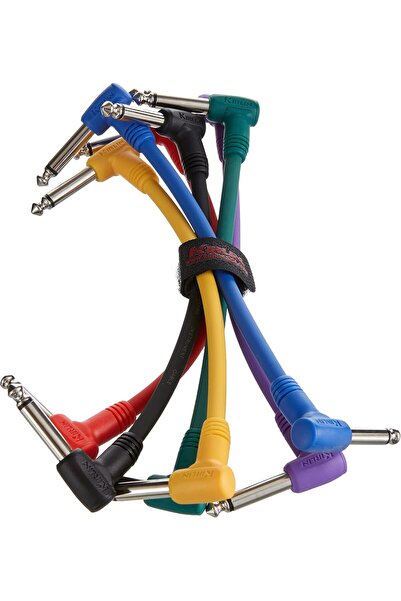 BRF Elizberrasell Kirlin 15cm. Guitar Pedal Interconnect Cable Set (6 Pieces)...