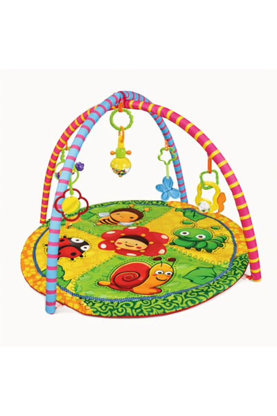 ibaby بساط ألعاب الأنشطة التفاعلي للأطفال من إي بيبي - حصيرة لعب مبطنة مع ألع...