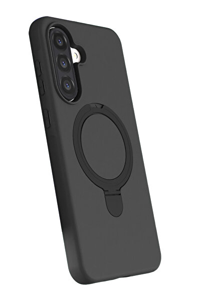 CT STONES غطاء حماية Newface لهاتف سامسونج جالاكسي A26 مع حامل ماج سيف - أسود