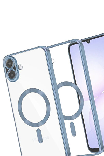 POYRAZ MARKET غطاء نيو فيس سامسونج جالاكسي A07 4G كروس ماجنيتيكسيف - أزرق سييرا