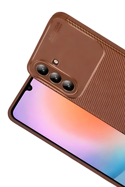 POYRAZ MARKET غطاء كربوني من نيو فيس لهاتف سامسونج جالاكسي إس 26 بلس مع تركيز...