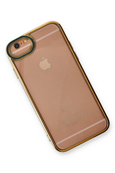 POYRAZ MARKET حافظة هاتف ايفون 6 من نيو فيس، عدسة سيليفا سيليكون - أخضر