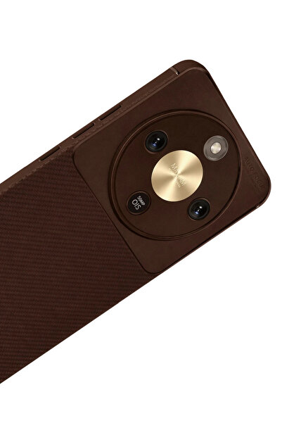 ZEMİRA HOME غطاء كربون جديد لهاتف هواوي أونور ماجيك 8 لايت مع تركيز تلقائي - بني