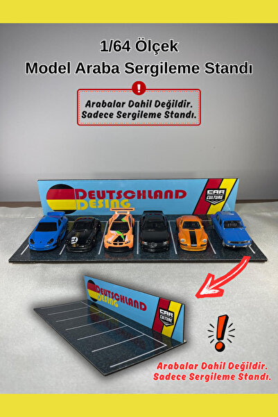 HOT WHEELS 1/64 Deutschland Design Otopark Sergileme Standı (Arabalar Dahil D...